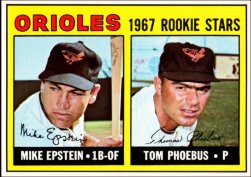 1967 Topps Baseball Cards      204     Rookie Stars-Mike Epstein RC-Tom Phoebus RC